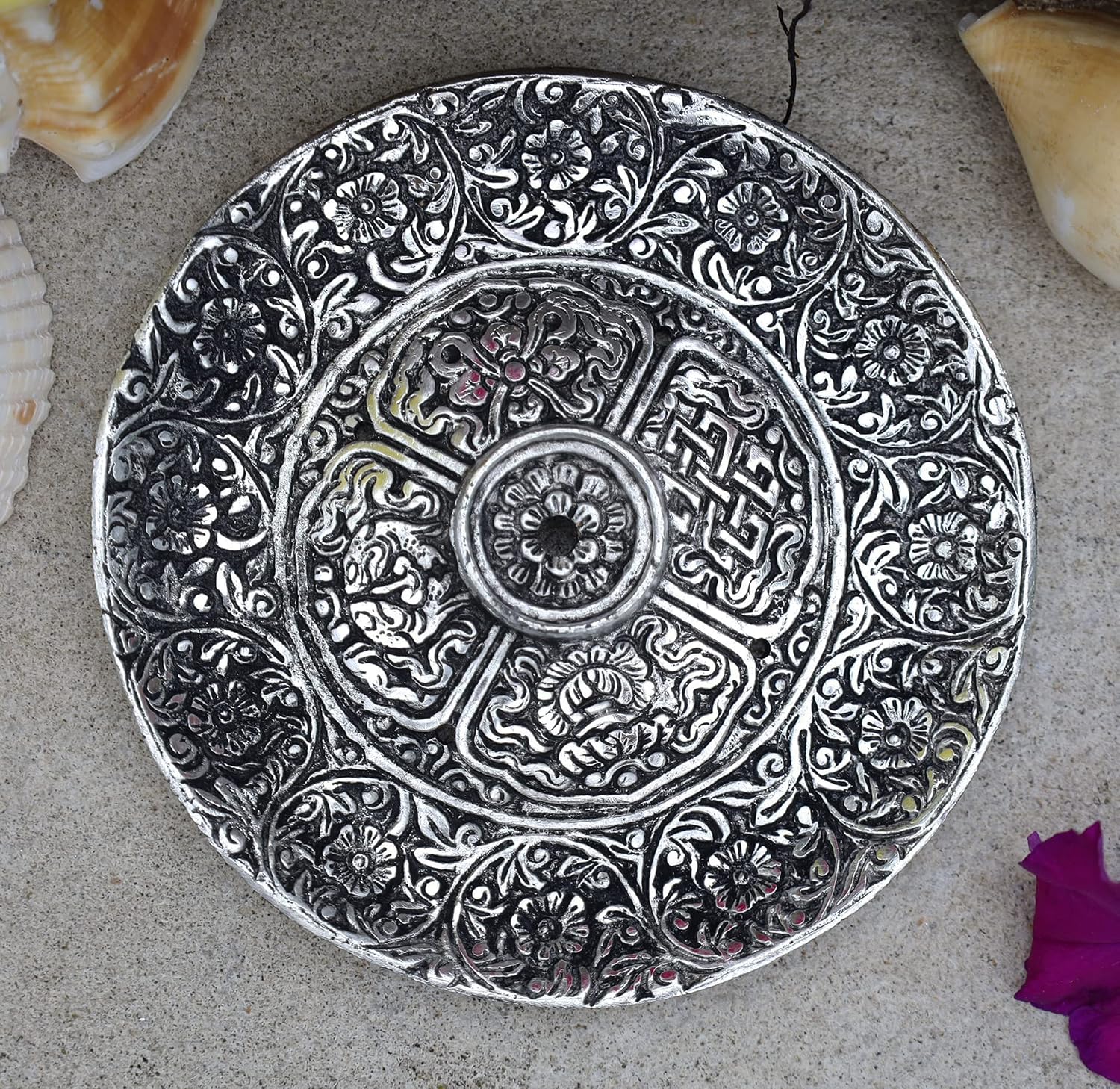 DharmaObjects Tibetan 3 in 1 Incense Burner Holder