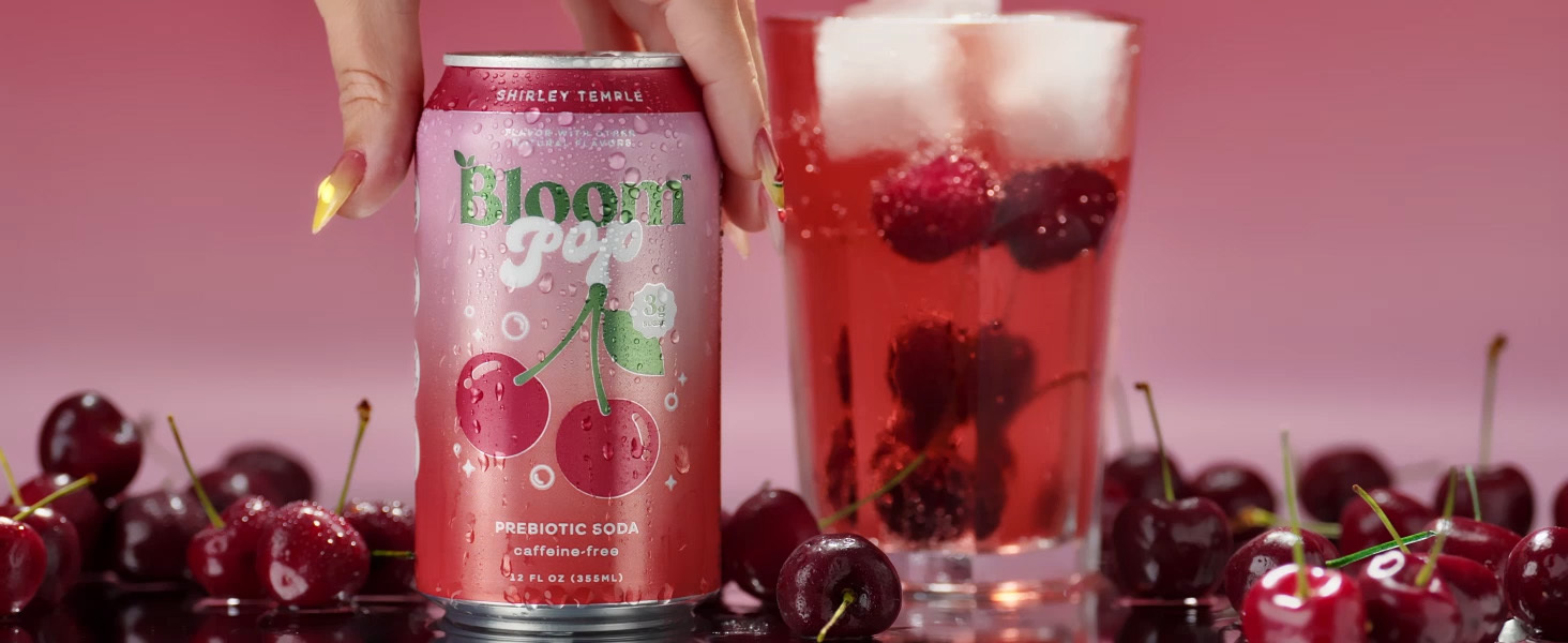 Amazon.com : Bloom Pop Prebiotic Soda 12 Pack, Strawberry Cream