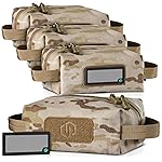 Savior Equipment Loose Sacs 4-Pack Tactical Ammo Pouch Firearm Ammunition Carrier Bag, ID Patches Included, Multicam Arid