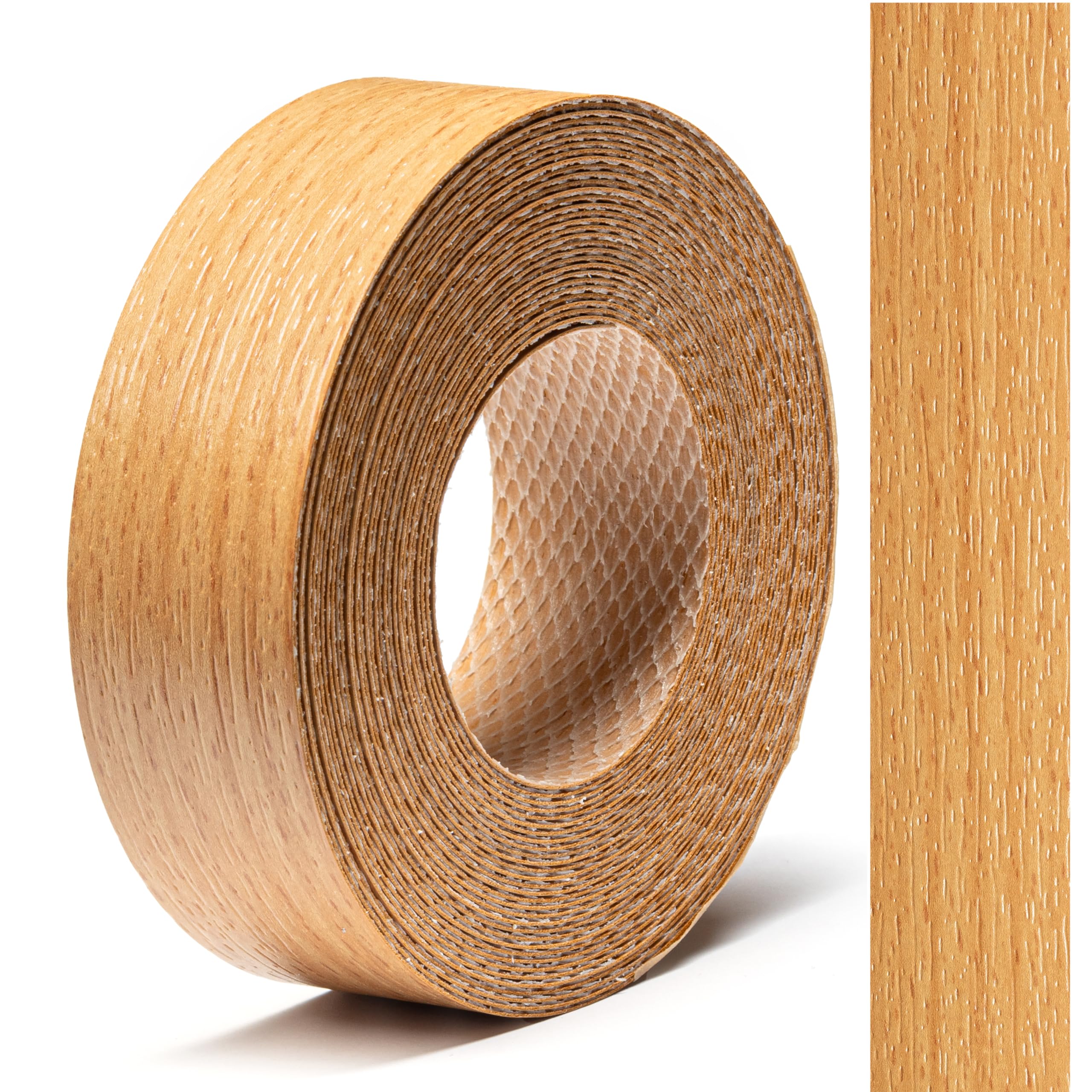 FOLDECOR Beech Bavaria Hotmelt Melamine Edge Banding Tape 21mm x 5m, Iron on Edge Trim Strip for Furniture, Cabinets, Shelves & Panels, Easy to Apply & Cut — image 1