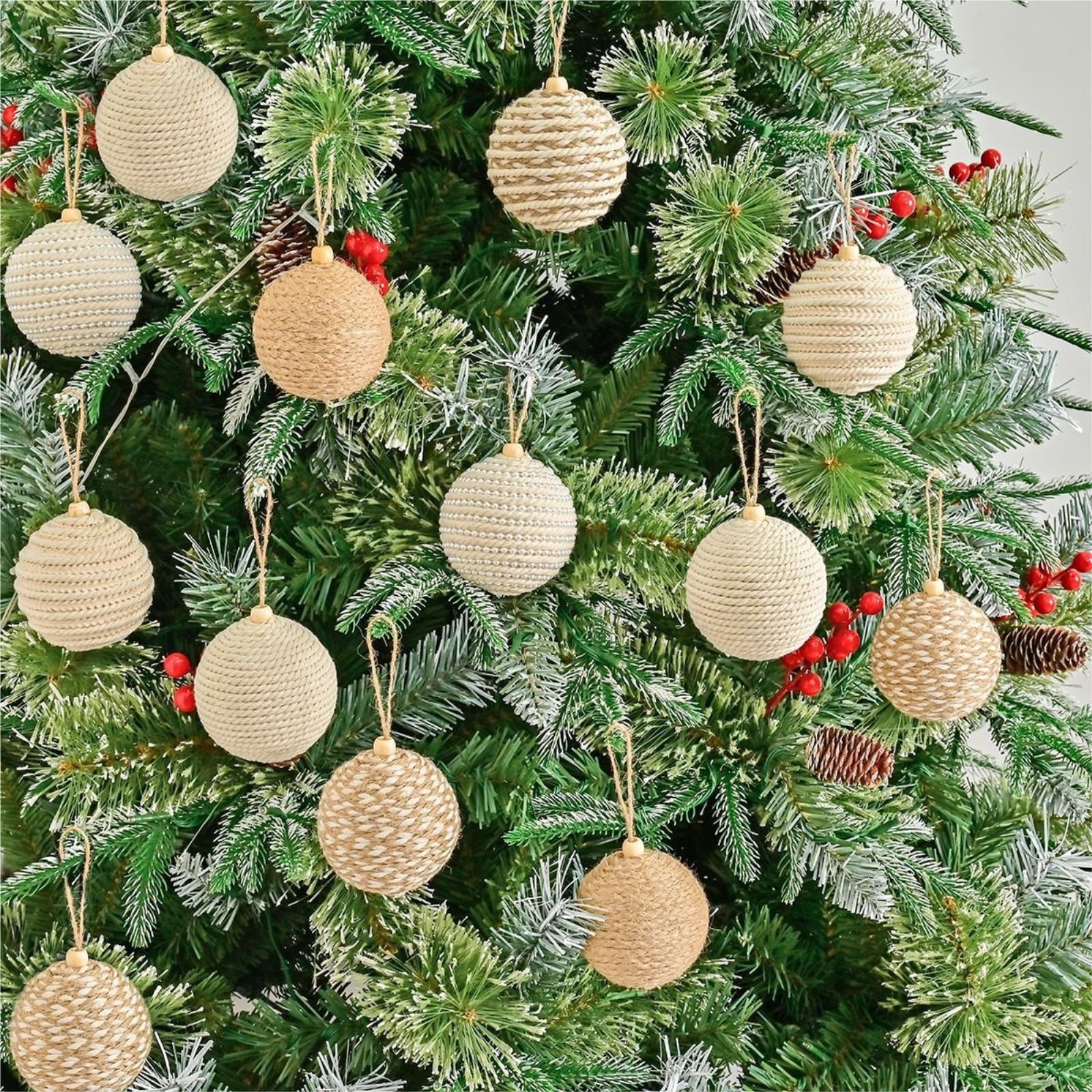Boule de Noël, Ornement, 12 Décorations De Noël 8 Cm Diamètre À Suspendre for La Maison Décoration pour Sapin