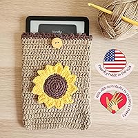 Vista 3 de Funda para Kindle tejida a mano, compatible con todos los modelos de 5.5 a 7 pulgadas (excepto Scribe), accesorios Kindle hechos a mano