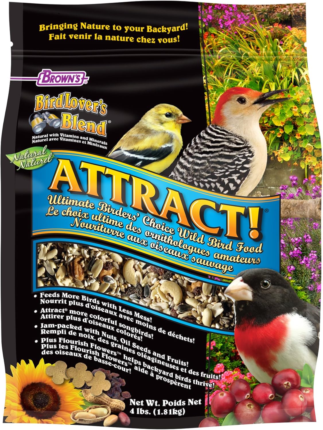 F.M.Brown's Bird Lover's Blend Attract! Birders' Choice Ultimate Blend, 4 lb