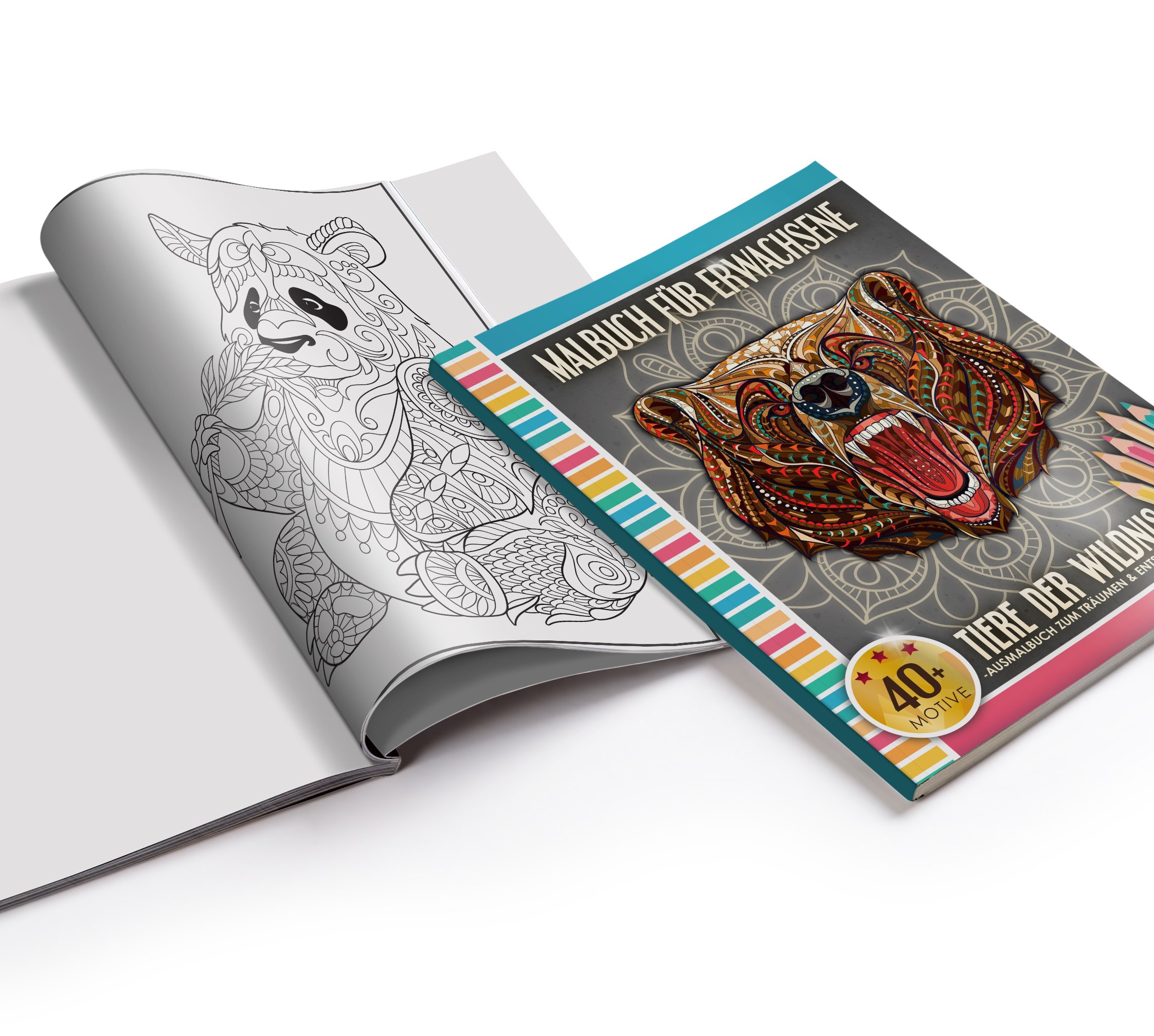 Kolorowanka dla dorosłych: zwierzęta dzikie (Kleestern®, format A4, 40+ motywów) (A4 kolorowanka dla dorosłych, zespoły 5): Volume 5