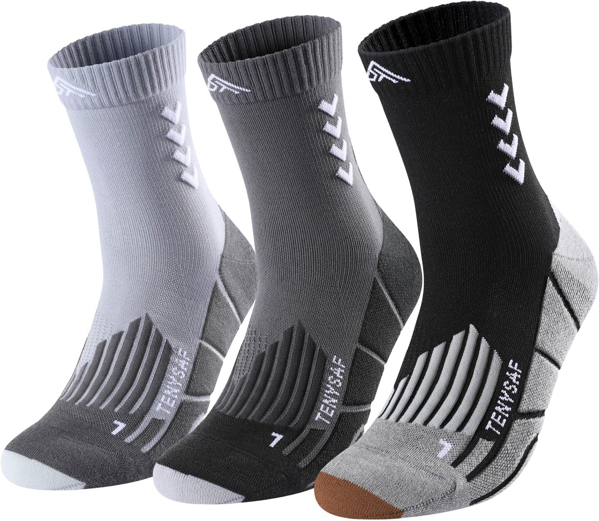 Compression Crew Running Socks: Athletic Socks for Men Women with Cushion,3 Pairs Work Hiking Basketball Sport Socks