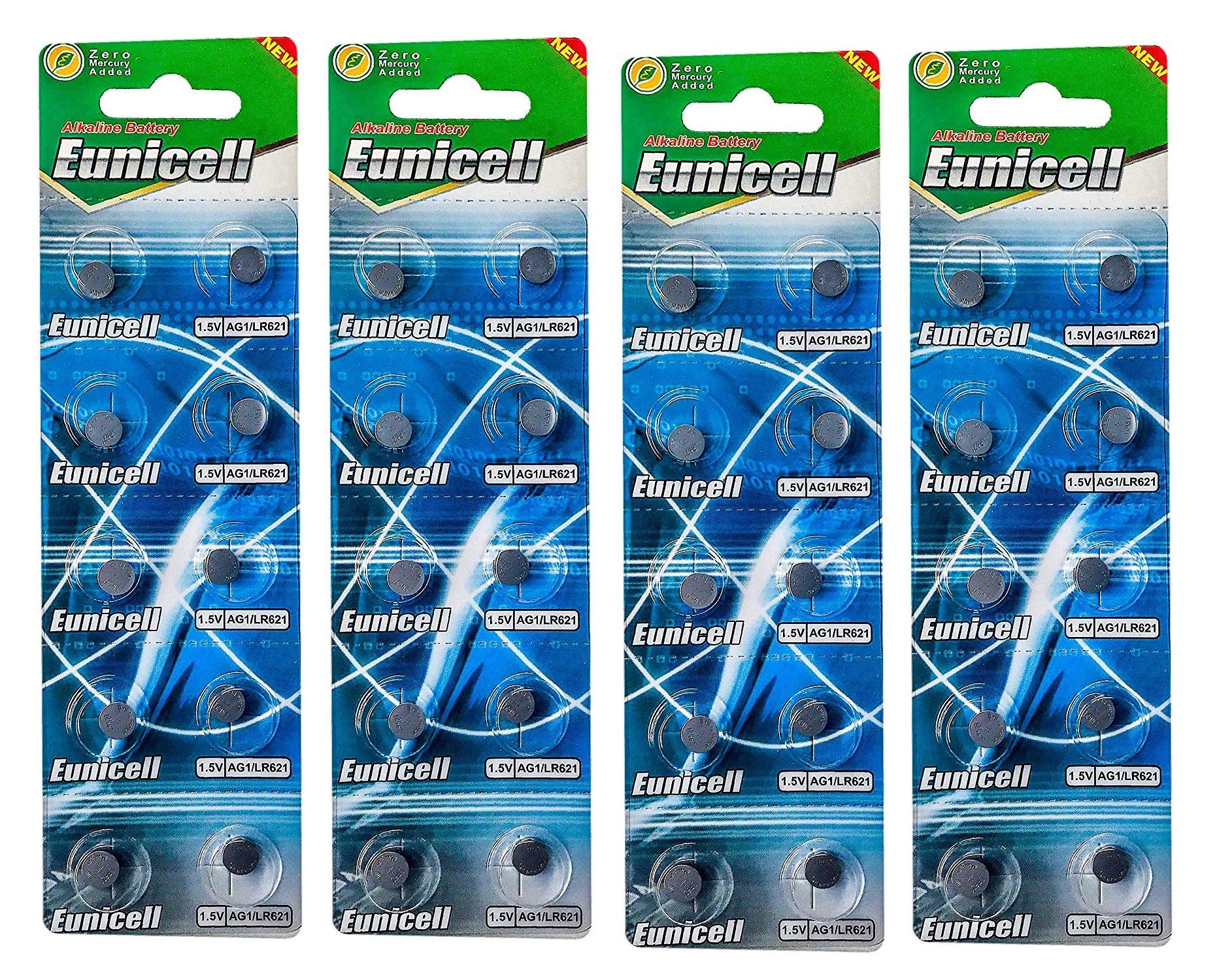 Energy01 Pack of 40 AG1 Alkaline Batteries 1.5 Volt (AG1)