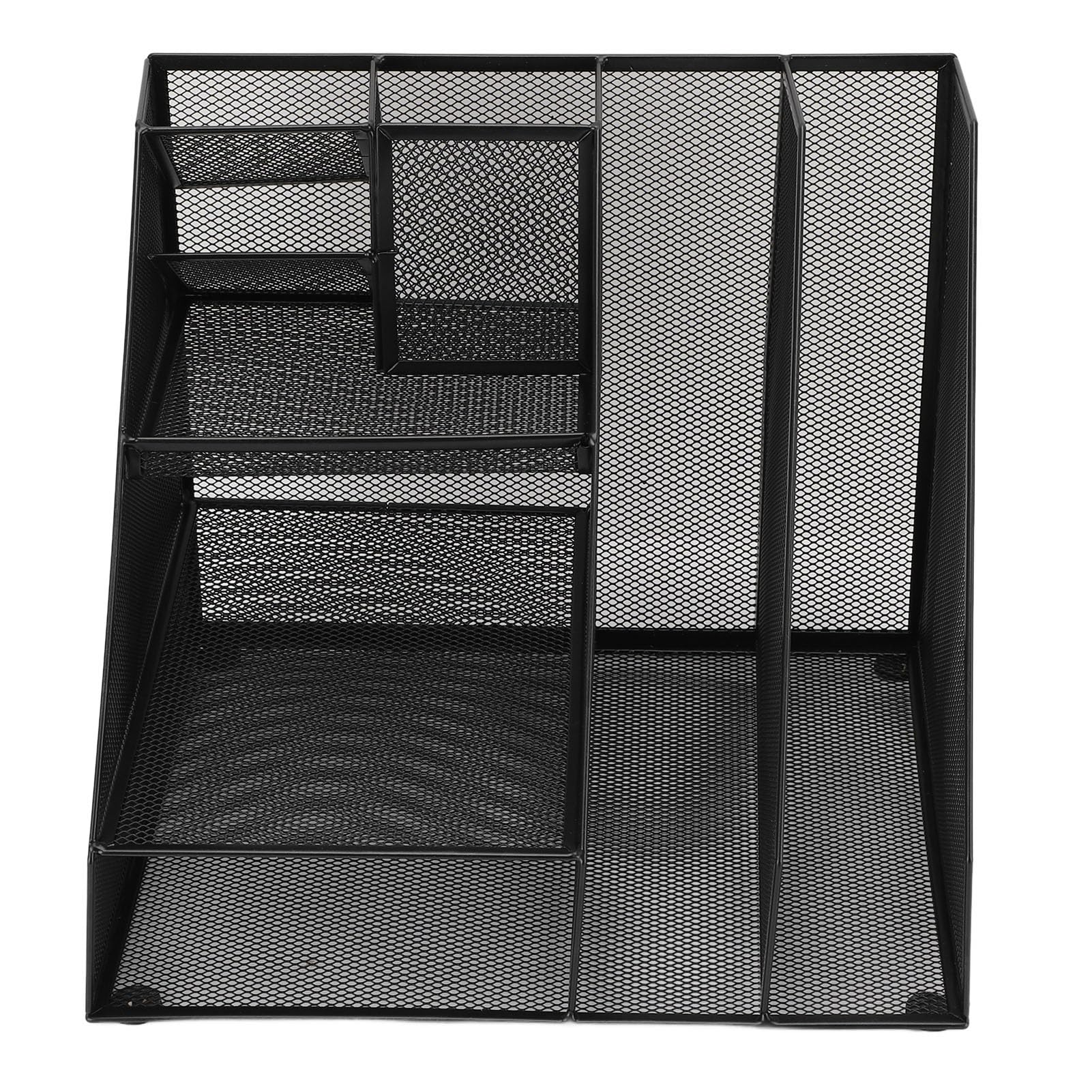 Jeffergarden Organizer da Scrivania in Rete Nera, Organizer da Scrivania in Metallo con Portapenne, Ideale per Casa e scuola.