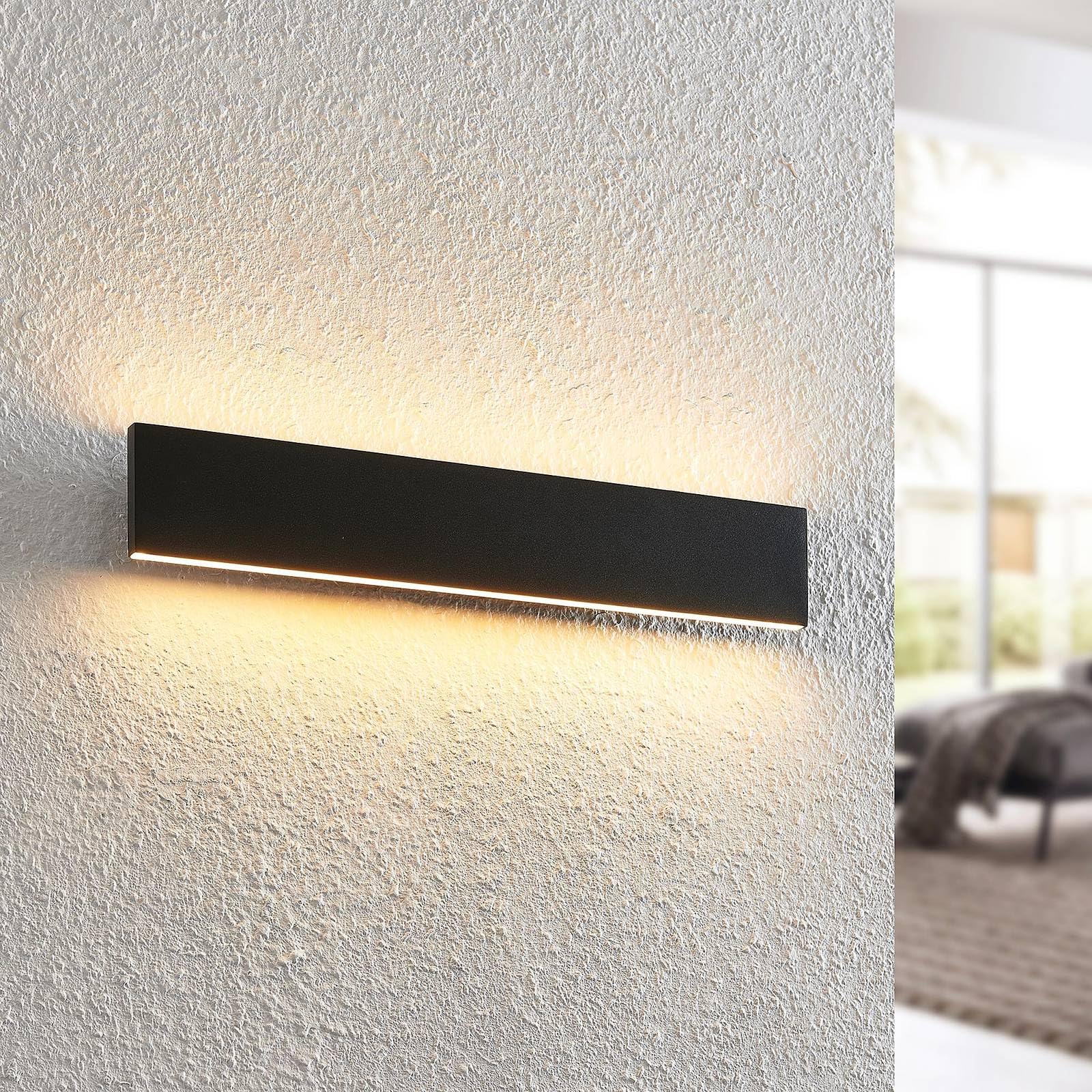 Lindby LED Wandleuchte, Wandlampe Innen Ignazia (Modern) in Schwarz aus Metall (2 flammig) - Wandstrahler Wandbeleuchtung Schlafzimmer/Wohnzimmer Wohnzimmerleuchte