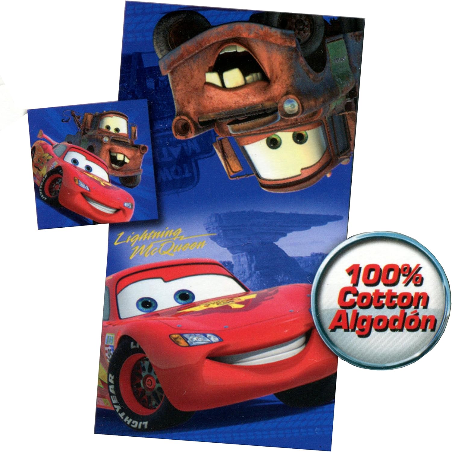 Jay Franco Disney Cars Bath Towel and Washcloth Set 100