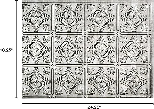Miniatura 65 de FASÄDE Kit decorativo para salpicaduras de vinilo de estilo tradicional y patrón 1 de 15 pies cuadrados en peltre ahumado Smoked Pewter,Bronce