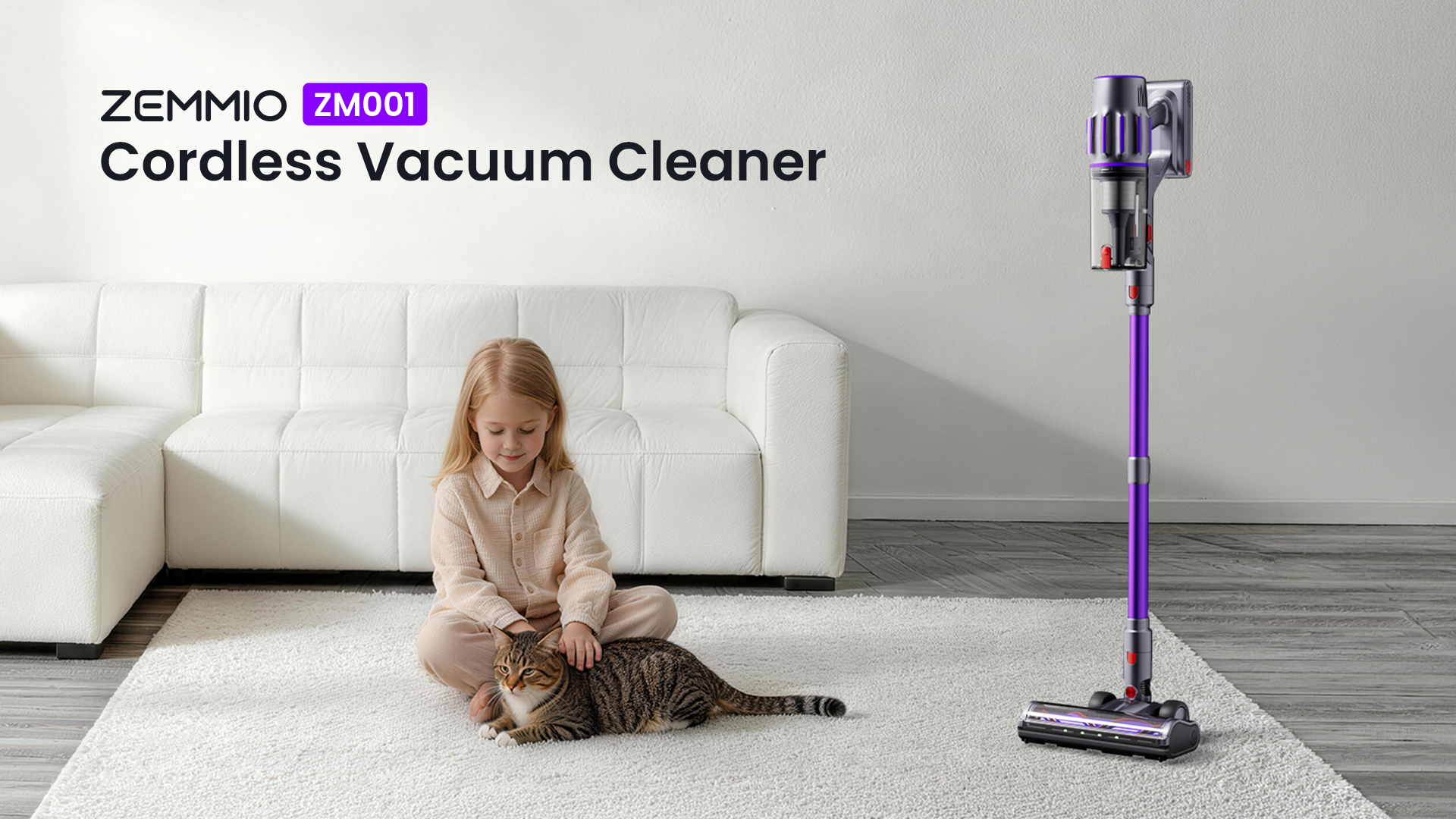Amazon.com - 90Mins Cordless Vacuum Cleaner,Upgraded 650W 55KPA