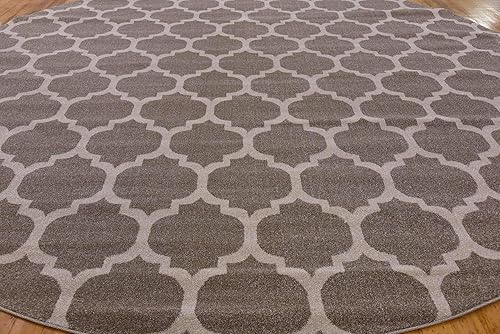 Vista 370 de Unique Loom Trellis Collection - Alfombra estilo marroquí de enrejado gris oscuro (8' 0 pies x 11' 0 pies)