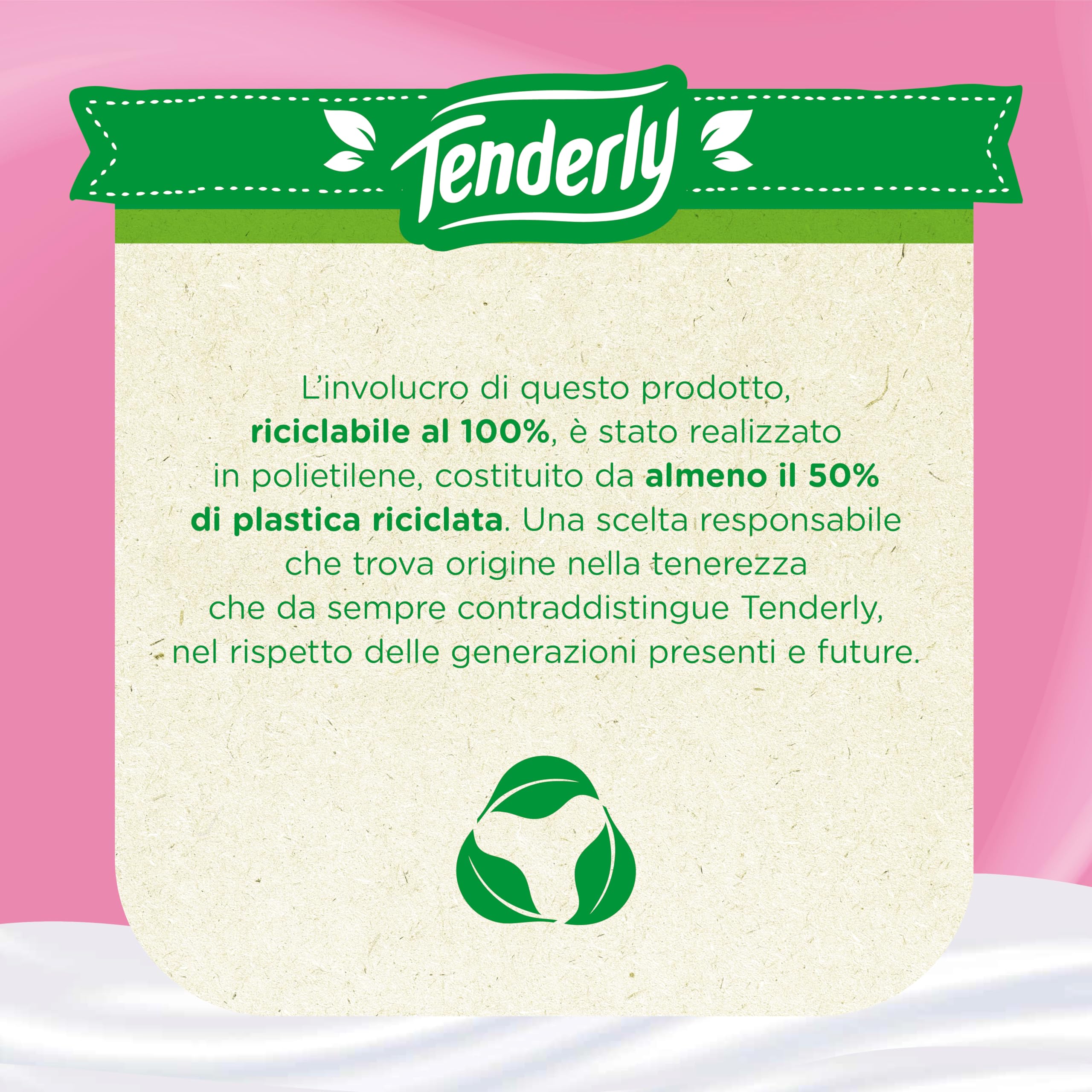 Tenderly, Carta Igienica, Pink, 72 Rotoli, Pulizia Efficace, Delicatamente Profumata, Finemente Decorata, Dermatologicamente testata, Made in Italy, 811E35