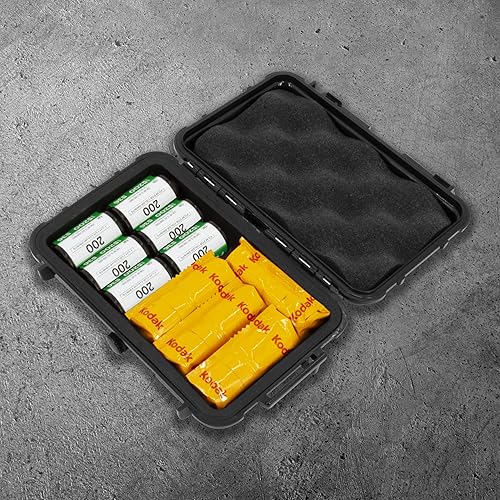 Miniatura 6 de CASEMATIX Estuche rígido de película de 1.378 in  7" resistente al agua y a la luz soporte para hasta 0.472 x 1.378 in o 8 x 120 rollos de película,