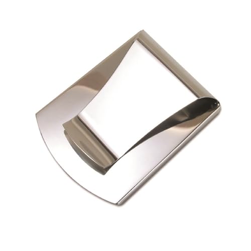Storus Smart Money Clip, Double-Sided Card Holder Money Clip, Slim Minimalist Pocket Metal Wallet for Men, Gift with Engraving Option - Polished Stainless Steel