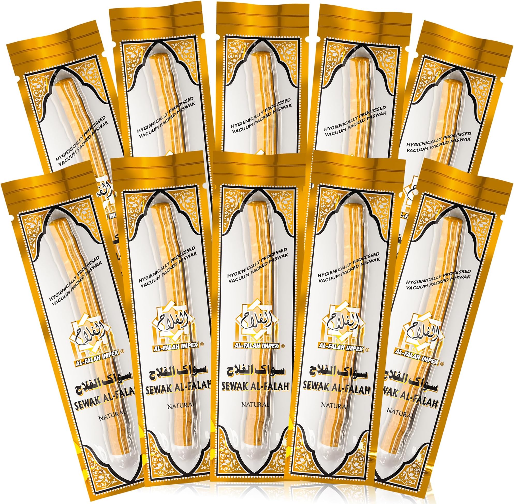 Miswak (Traditional Natural Toothbrush) (10 Pack) by Sewak Al-Falah