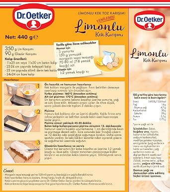 Dr. Oetker Limonlu Kek Karışımı 440 gr