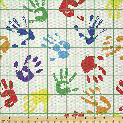 Vista 255 de Lunarable The Yard, tela azul real de The Yard, patrón de cerámica inspirado en el Medio Oriente estilo marroquí, estampado oriental, tela de satén