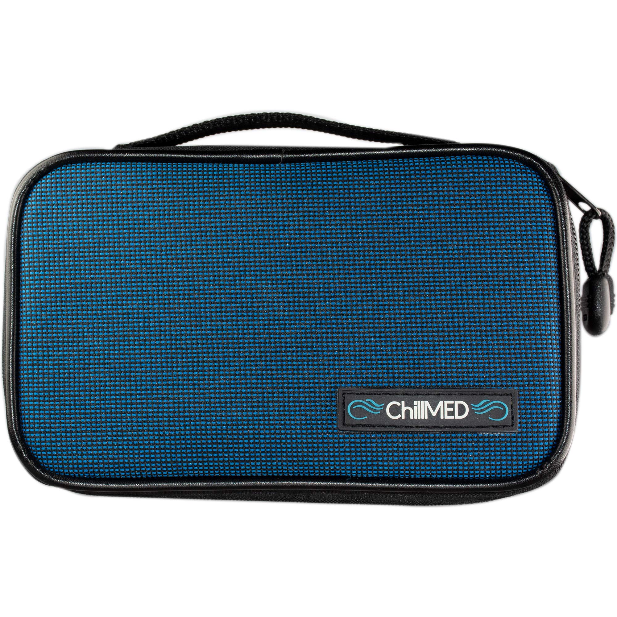 GMS ChillMed® Companion Glucose Meter Case Diabetic Supply Bag an Organizer for Travel and Carrying Insulin and other Diabetics essential Supplies - (RED)