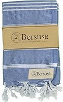 Vista 3 de Bersuse 100 % algodón - Toalla de mano Anatolia turca - Fouta Peshtemal para baño y playa - Para cabeza, rostro, cabello, bebés, cuidado, cocina