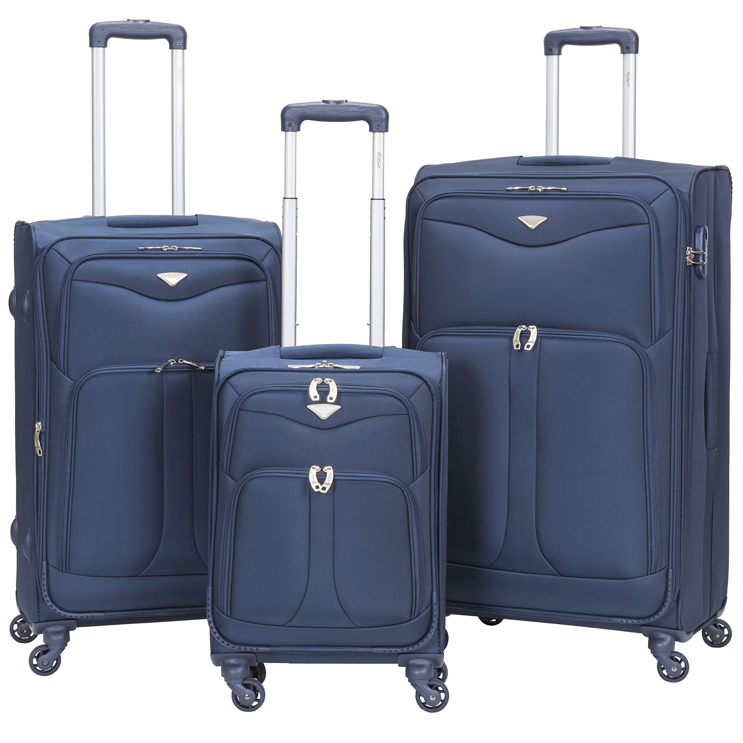 Flight Knight Lightweight 4 Wheel 800D Soft Case Suitcases Anti Crack Cabin & Hold Luggage Options Approved for Over 100 Airlines Including easyJet, BA & Many More! — view 38