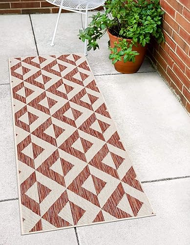 Vista 129 de Unique Loom Unique Loom Outdoor Collection - Alfombra de área - Napa (3 pies 3 pies, redonda, amarillo y aguamarina/amarillo)