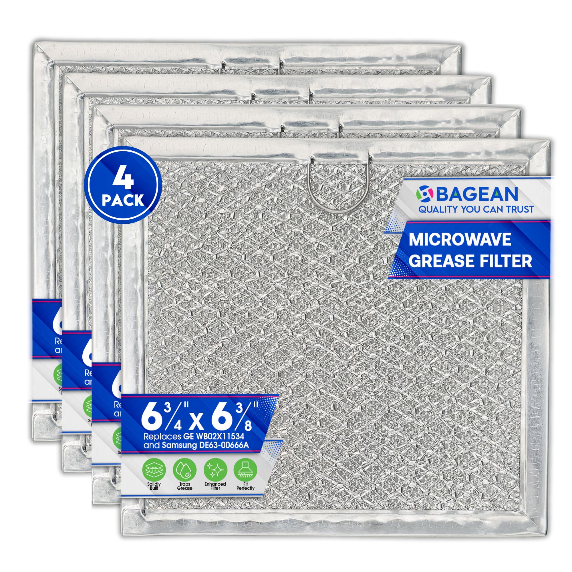 Bagean Microwave Filter 6.8" x 6.34" Fits GE WB02X11534 Oven Grease Filters