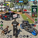 Open World Police Car Simulator 3D - Miami Vegas Crime Gangster Chase Games - Cop Bike Police officer Rescue Mission Adventure