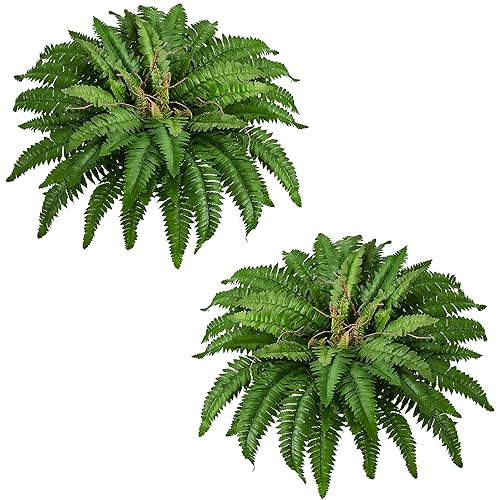 40 in Artificial Boston Ferns Bush, Set of 2 Large