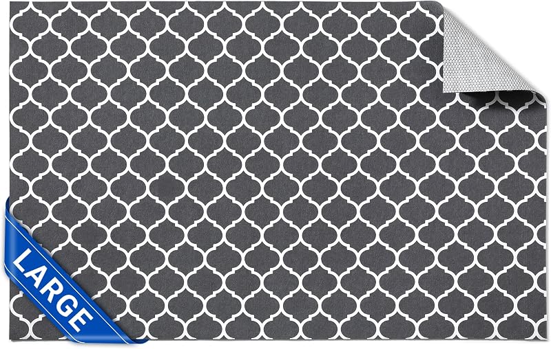 Tapete para Comedouro de Cães Cooyes Grande, Feltro Absorvente com Base Antiderrapante, 60,96 x 91,44 cm