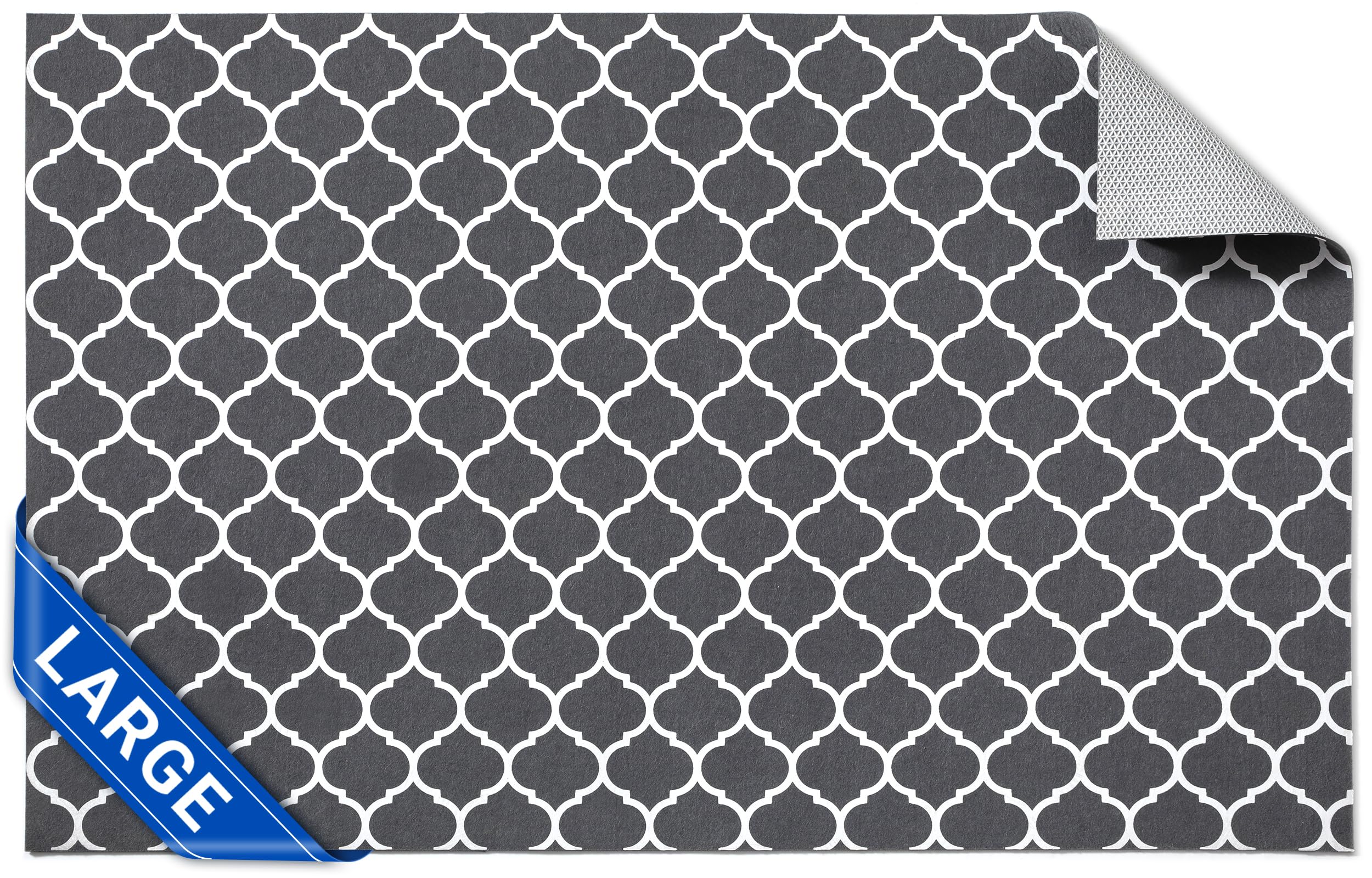 Cooyes Large Dog Food Mat 16"×24", Ultra-Absorbent Dog Bowl Mat for Food and Water, Pet Feeding Mat with Non-Slip Back, Cat Placemats with