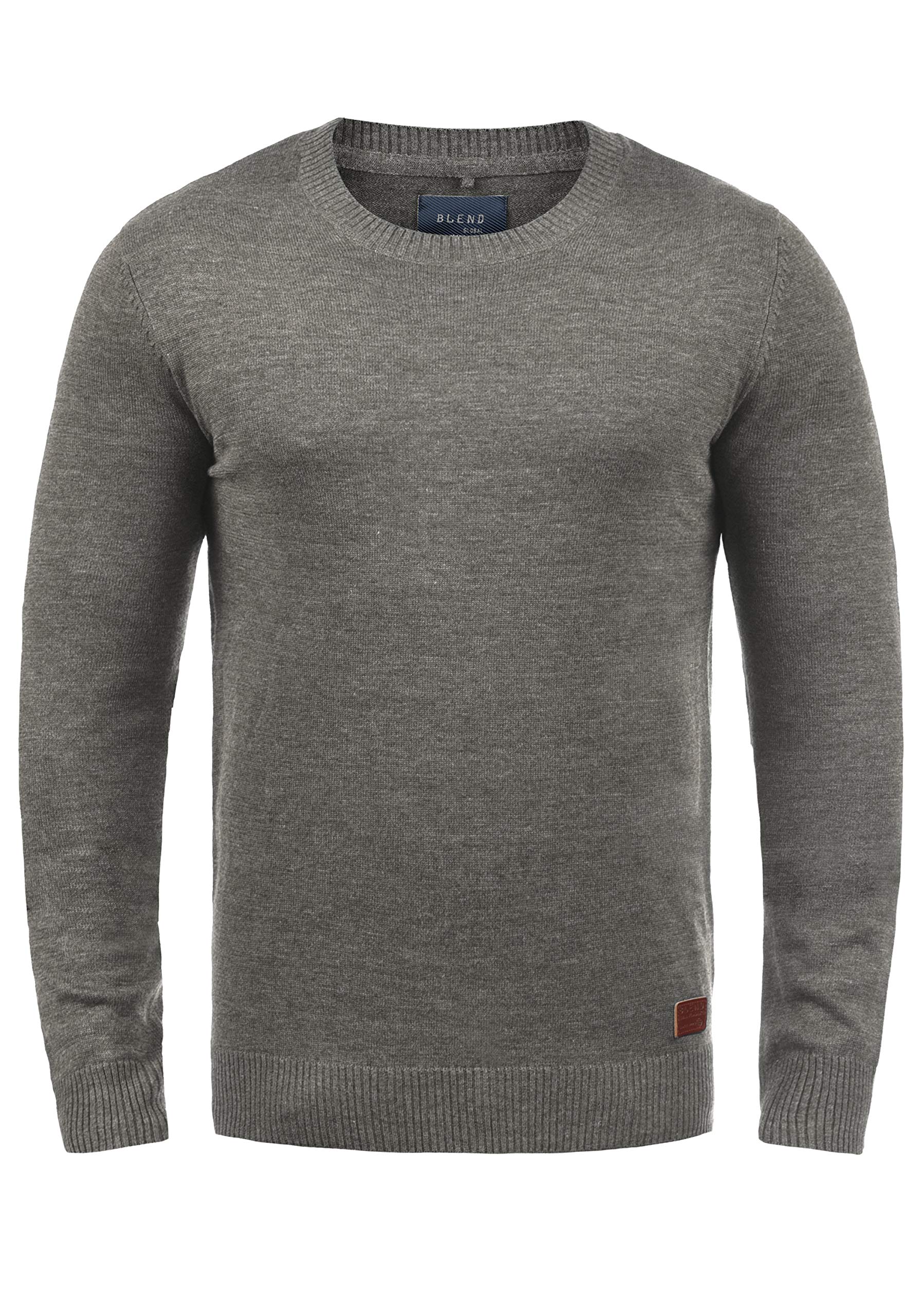 Blend BHLars Herren Strickpullover Feinstrick Pullover mit Rundhals-Ausschnitt Baumwollmischung Regular fit