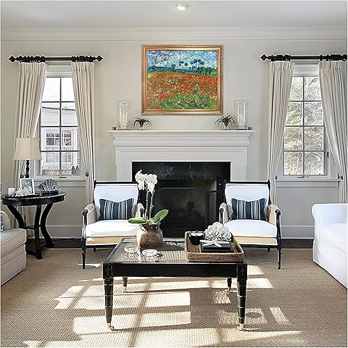 Miniatura 1282 de A&T ARTWORK The Starry Night de Vincent Van Gogh. Tamaño del marco: 36 x 30 pulgadas, tamaño de la imagen: 30 x 24 pulgadas, reproducciones clásicas