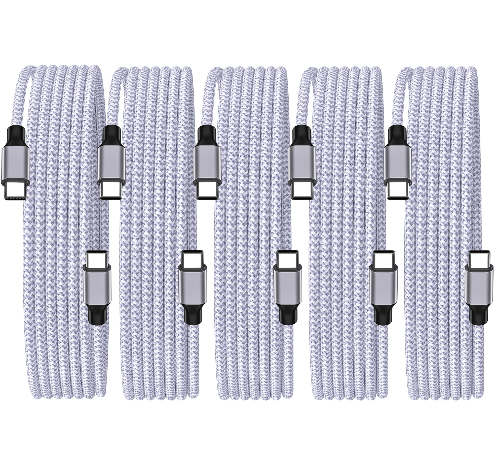 Photo 1 of ?Apple MFi Certified?iPhone 17 Charger Cable, Linocell 5Pack USB C to USB C 100W Fast Charging Cord Type C Braided Cable for iPhone 17/17 Air/17 Pro/17 Pro Max/16 Pro/15/Galaxy S26/S25/S24/Pixel/iPad