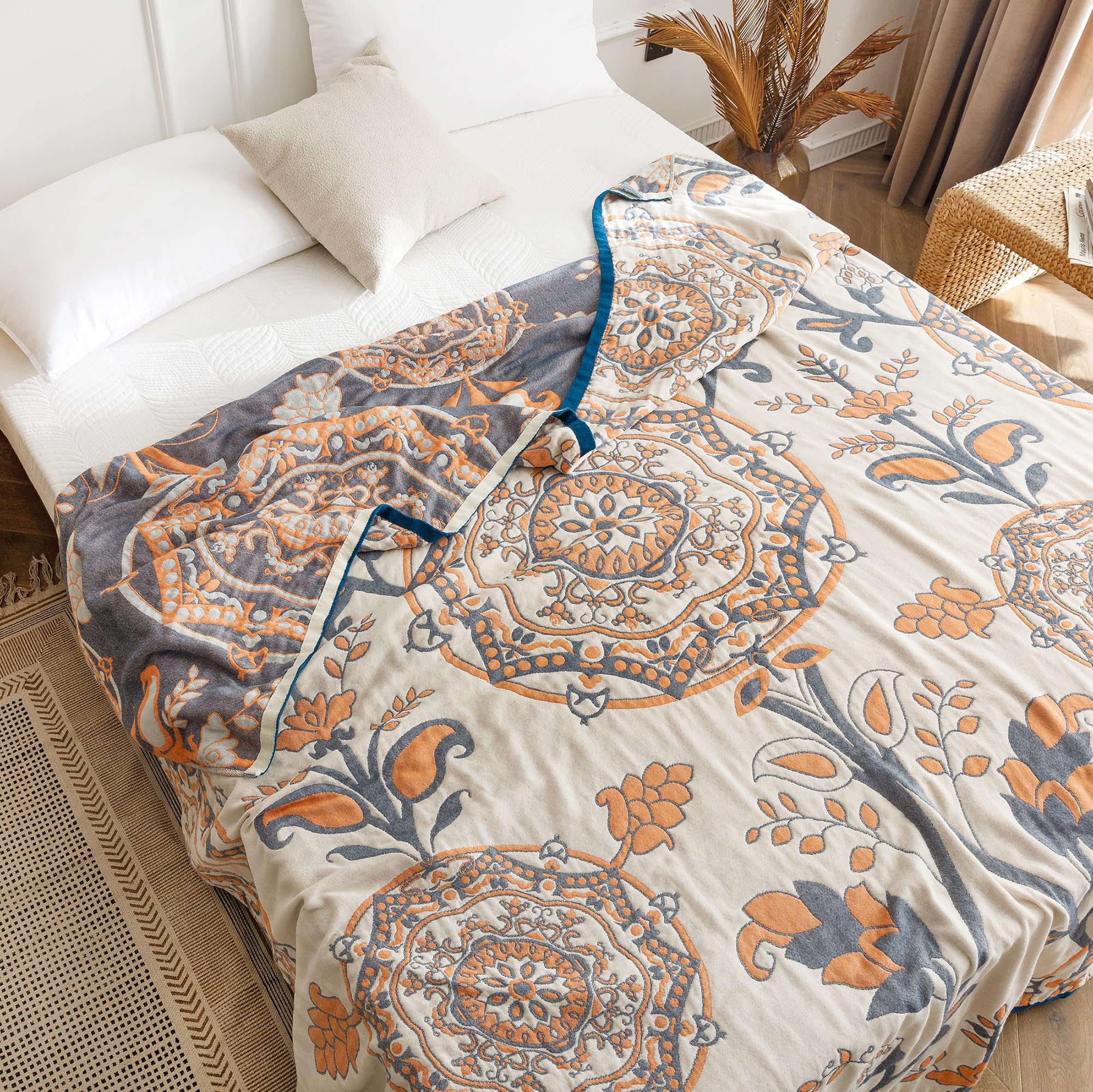 Gauze Blanket Yoofoss Muslin Blanket 100% Cotton Throw Summer