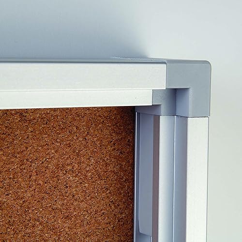 Miniatura 5 de M&T Displays Tablero de anuncios de corcho cerrado de 18.66 x 25.87 pulgadas, aluminio plateado, 4 x 8.5 x 11 pulgadas, para uso comercial para