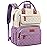 Diaper Bag Backpack, Large Unisex Baby Bags for Boys Girls, Purple Baby Nappy Diaper Bag, Multipurpose Travel Back Pack for Moms Dads with Insulated Pockets and Stroller Straps