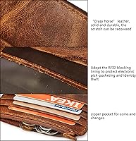 Vista 5 de BRASS TACKS LEATHERCRAFT Vintage Top Grain Leather Wallet for Men Gift Box