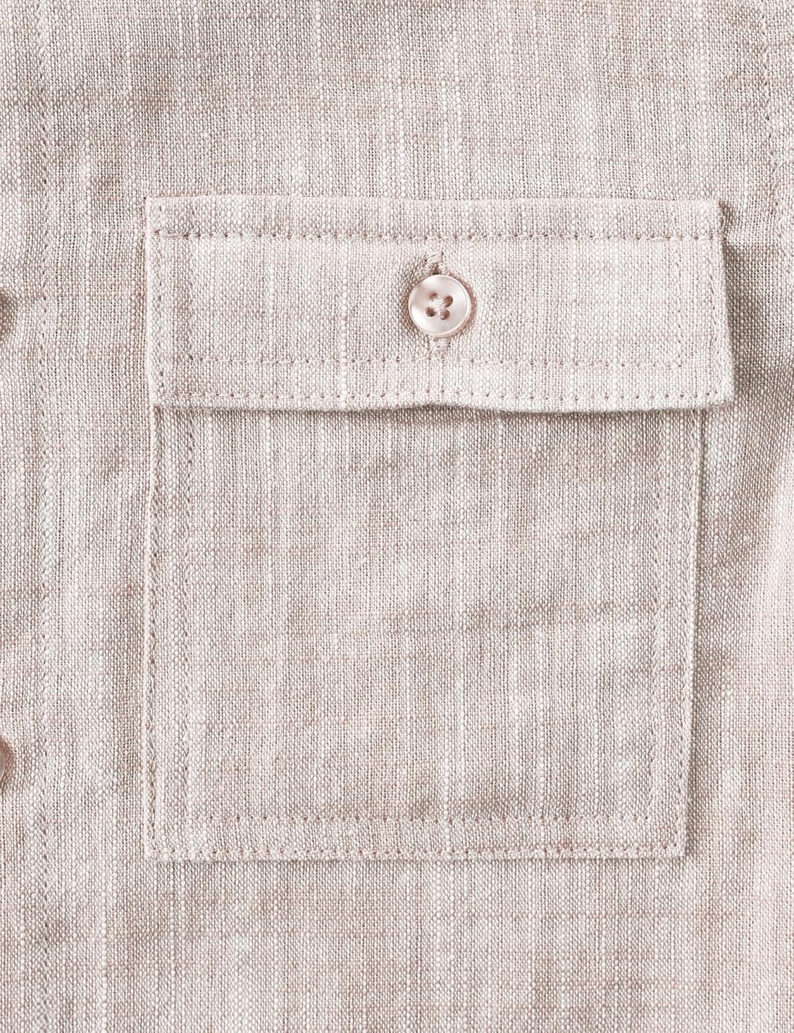 JOGAL Boys Chambray Shirts Long Sleeve Casual Button Down Shirts Solid Cotton Shirt with Flap Chest Pocket - Image 5