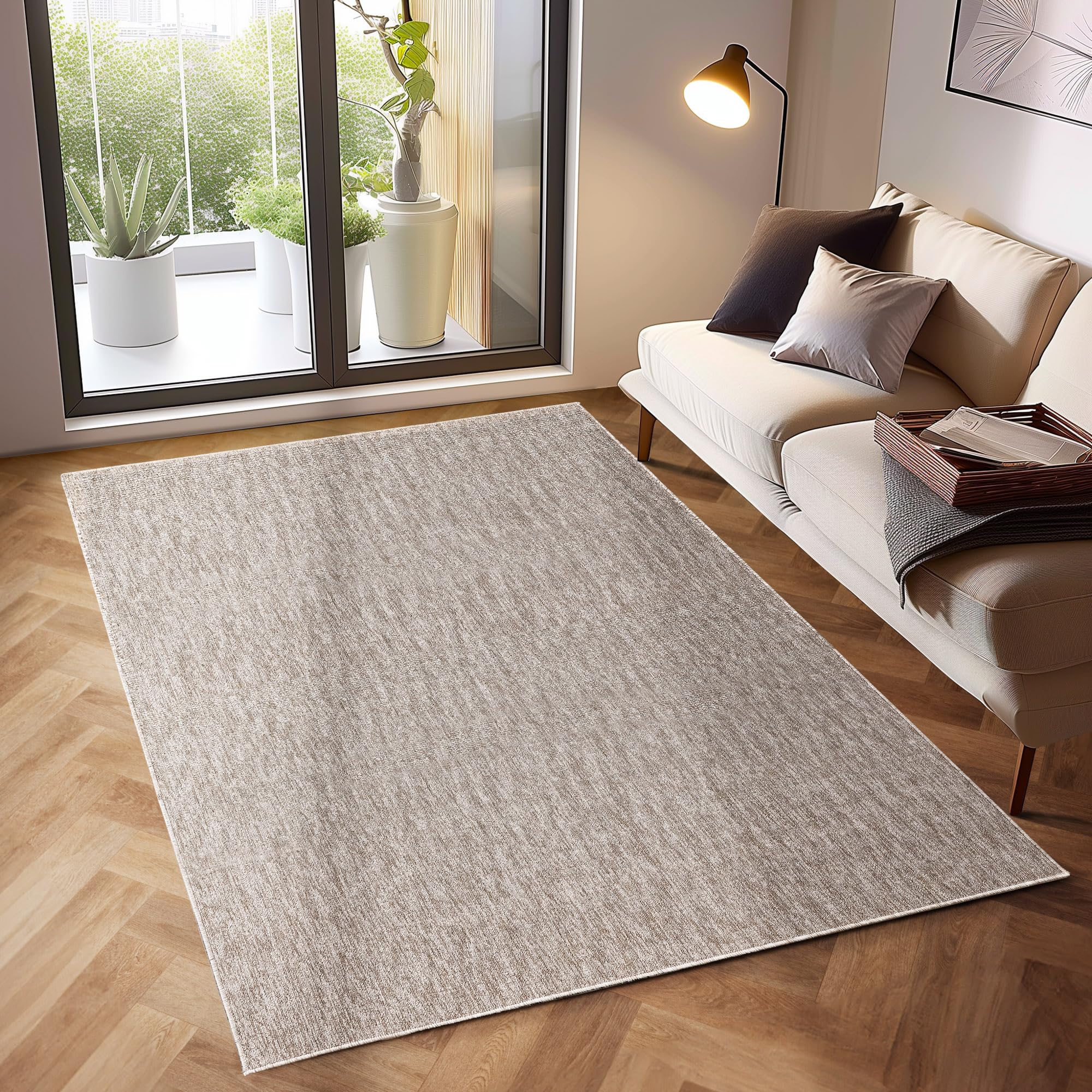 Tapis De Salon à Poils Courts Dessin Marbré Rhombe Diamants Couleur