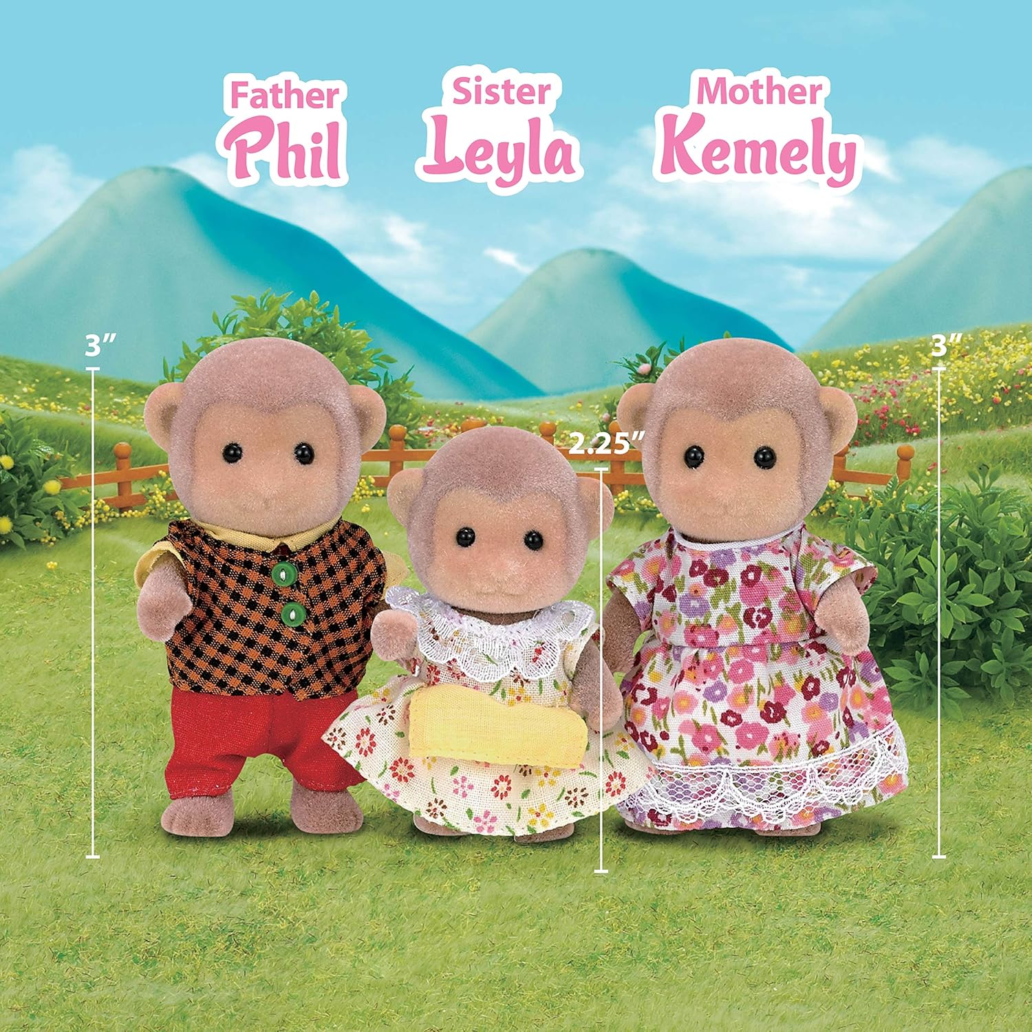 Greatest Product Calico Critters CC1489 Mango Monkey Family Doll Set Exclusive Discount 70% Price Calico Critters CC1489 Mango Monkey Family Doll Set