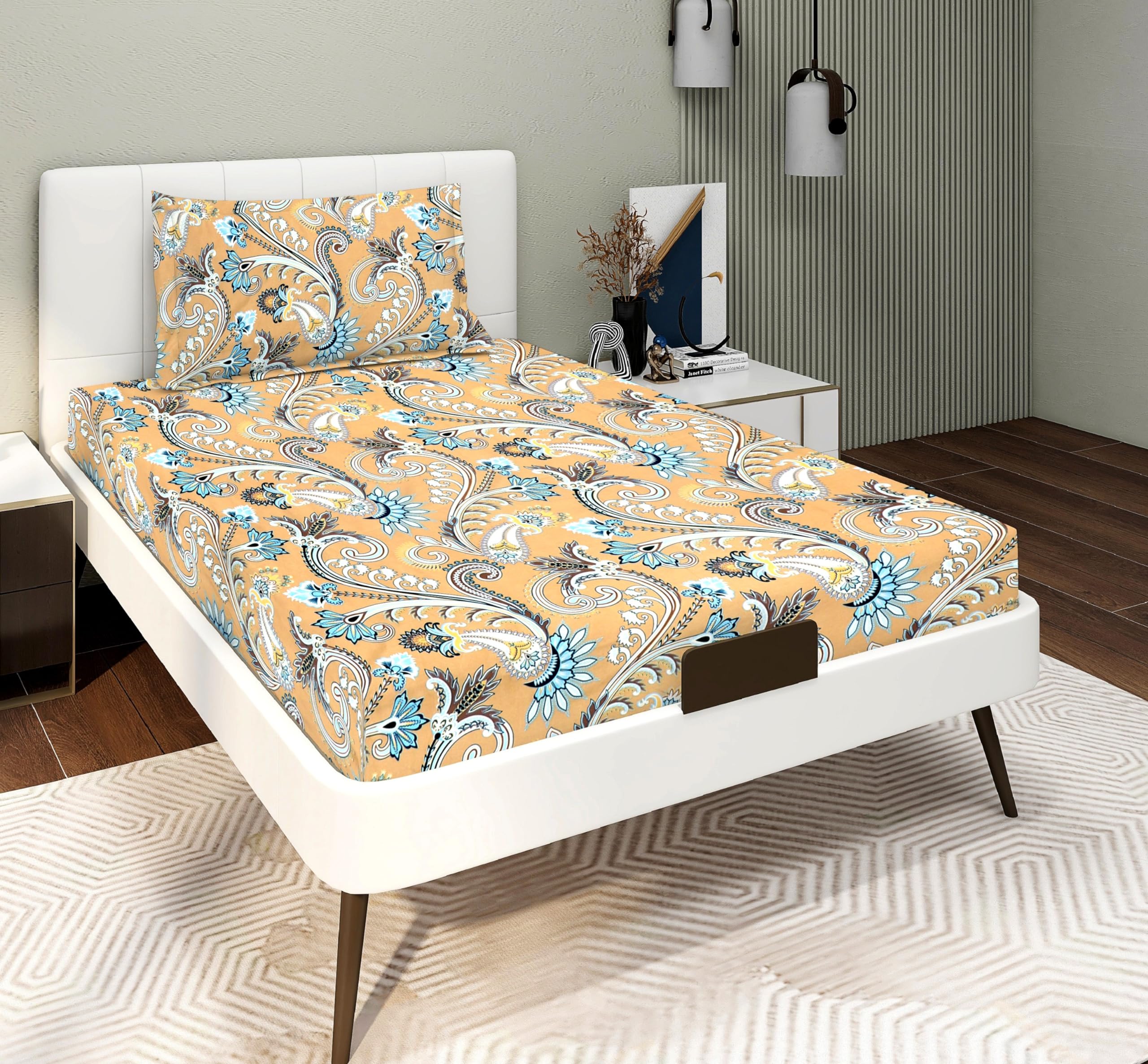 RD TREND® Presents Bedsheet for Single Bed Polycotton 210 TC, Size-60X90 Inches(152X228 CM), Single Bedsheet with Pillow Cover (18X28 Inches) Musted (B0D76LH7GF) Amazon Price History, Amazon Price Tracker