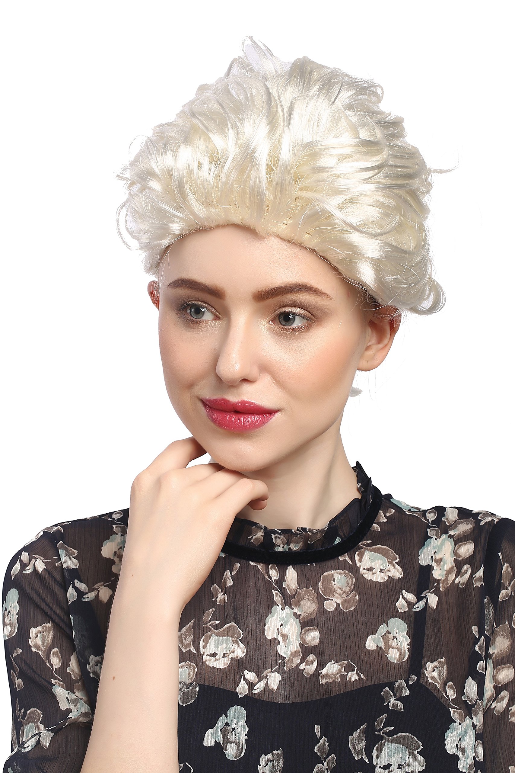Peluca Rubio Platino Con Trenza Larga De 70 Cm - Cosplay Y Carnaval Para Mujer, Fibra Sintética Con Redecilla Transpirable (WIG ME UP)