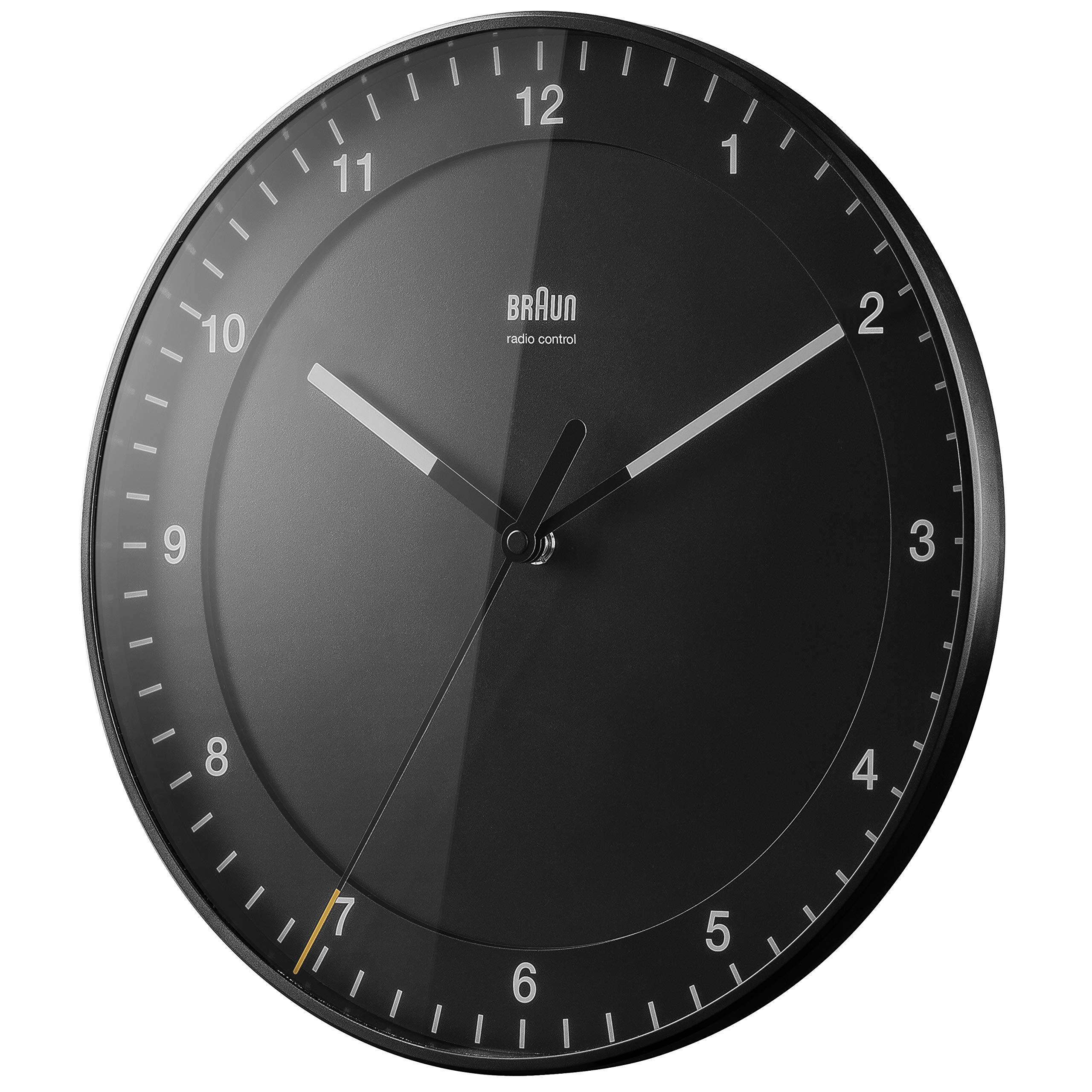 Braun Reloj de Pared clásico controlado por Radio Zona con Hora Central Europea (DCF) con Movimiento de Agujas silencioso, de fácil Lectura diámetro del 30 cm en Negro, Modelo BC17B-DCF.