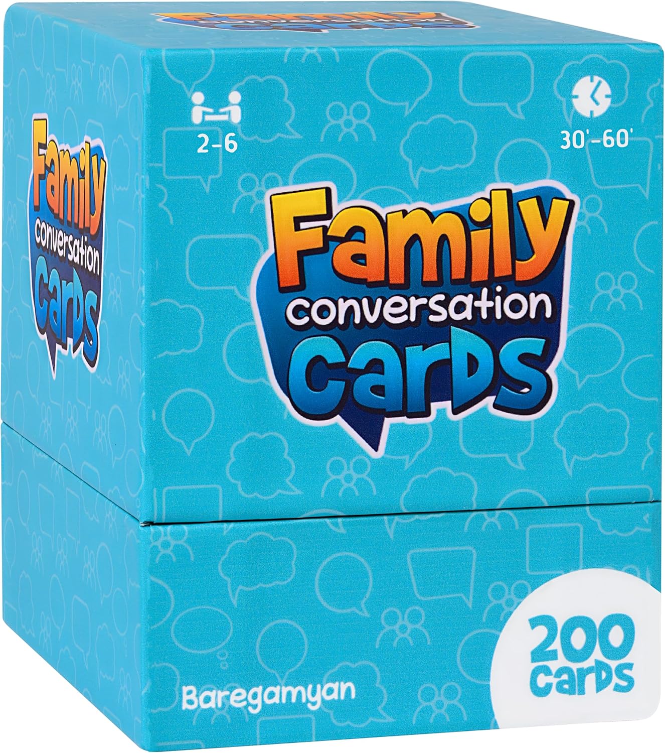 200 Family Conversation Cards for Kids & Parents, Teen Conversation Starters for Families, Get to Know Each Other Card Games for Family Time, Family Question Cards Box to Talk at Dinner, Road Trip