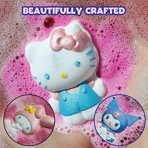 Miniatura 5 de Hello Kitty and Friends - Bombas de baño para niños, divertidos colores brillantes del arco iris, perfumadas a bayas para niños, a partir de 3 años