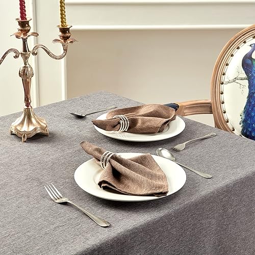 Miniatura 6 de Mebakuk Juego de 6 servilletas de tela de primera calidad de 17 x 17 pulgadas, lavables y sólidas, servilletas de mesa suaves para bodas, fiestas,