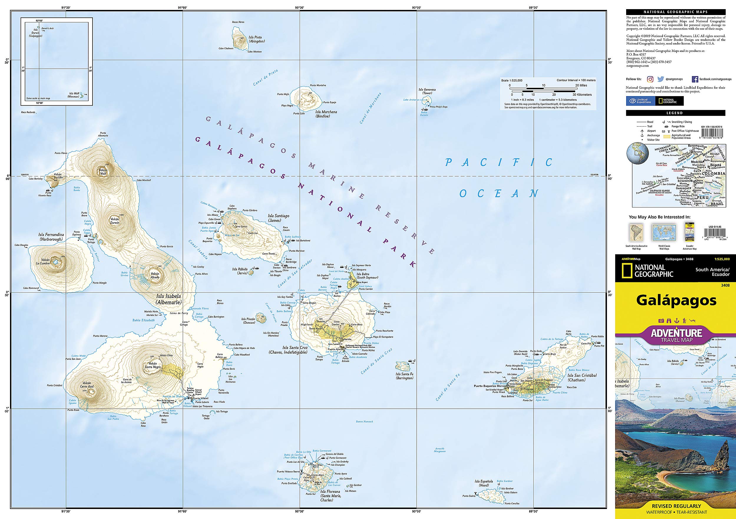 Galapagos Map (National Geographic Adventure Map, 3408) - Image 4