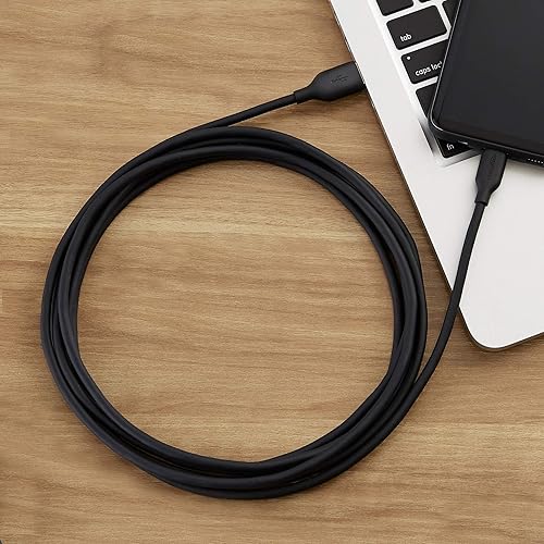 Miniatura 5 de Tienda Basics, Cable de carga rápida de 60 W USB-C2.0 a cable USB-A (certificado USB-IF)  10 pies, color negro