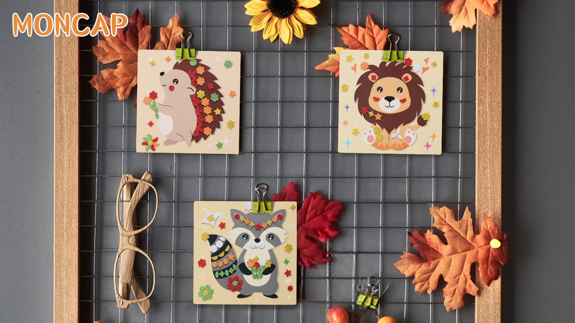 Kit Creativo Ricci Autunnali LAMEK - 24 Pezzi Per Lavoretti Bambini